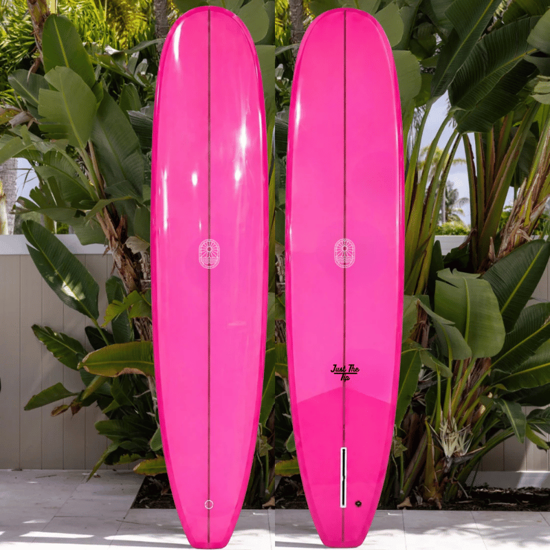 Surfboard Trading Co. Just The Tip Noserider Surfboard – Electric Pink | Beginner-Friendly Longboard