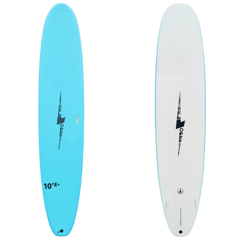 Surfboard Trading Co. Swell Operator 10' Soft Top Foam Surfboard | EPS Core Longboard - Aqua