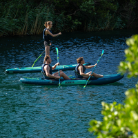 Thumbnail for Three people on Gama Inflatable Kayak and an iSup
