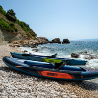 Thumbnail for Two Jobe inflatable kayaks on the ground