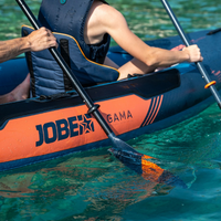 Thumbnail for Two people rowing Gama Inflatable Teal Kayak 