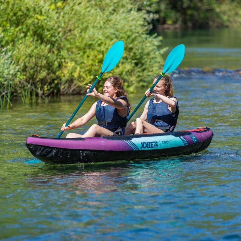 Two person on a Croft Inflatable Kayak -Purple