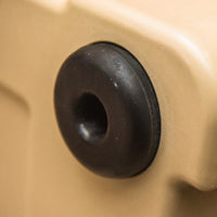 Thumbnail for Close-up of a black rubber grommet on a beige background