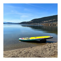 Thumbnail for a 10'6 Royal Hawaiian Palm inflatable Paddle board on the ground