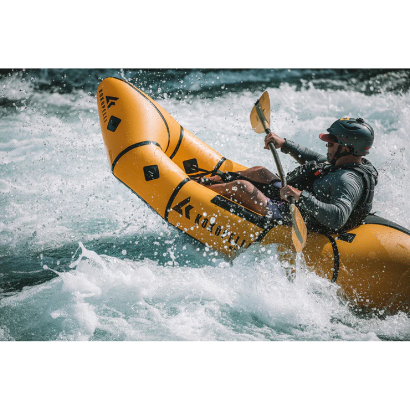 a man riding Rodeo Self Bailer With Tizip TPU Yellow