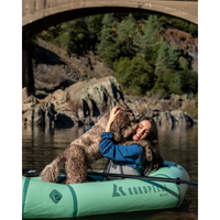 Thumbnail for a girl and her dog on a Kokopelli XPD boat Sage 