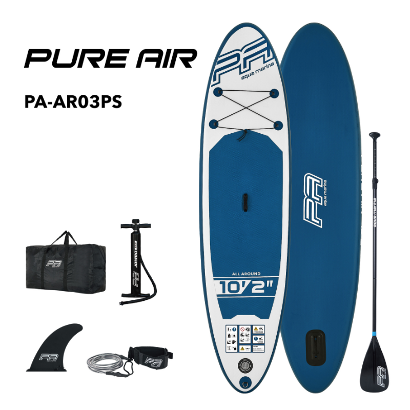 Aqua Marina 10\'2” Pure Air Inflatable Paddle Board All-Around SUP | Good  Wave
