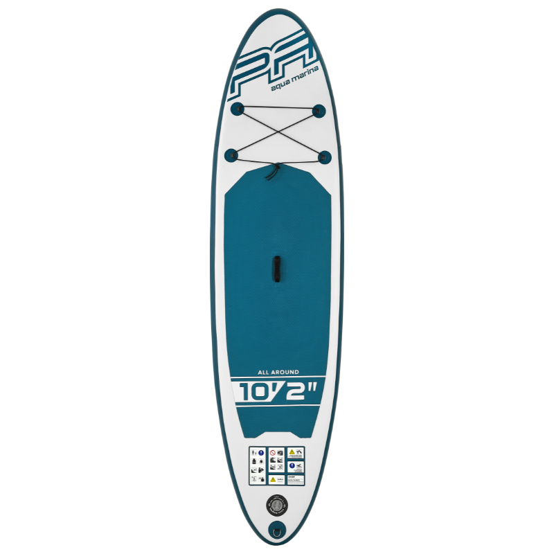 Inflatable All-Around Marina Paddle Pure | Air Wave Board SUP 10\'2” Good Aqua