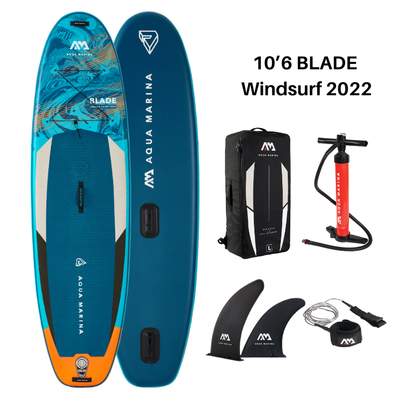 Aqua Marina 10’6″ Blade Windsurf 2022 Inflatable Paddle Board package