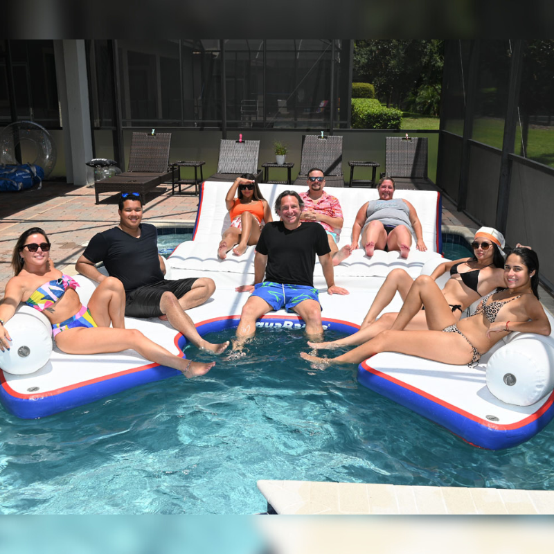 AquaBanas Circular Bana™ Inflatable Platform sitting