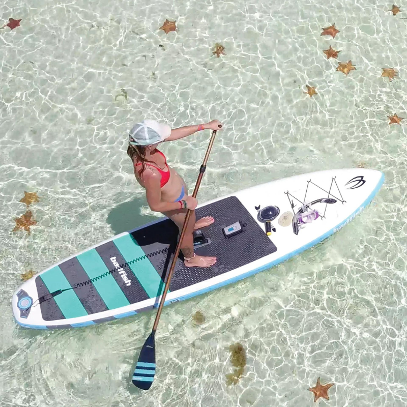 Badfish 10'2” Surf Traveler Inflatable Paddle Board SUP lifestyle