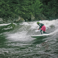 Thumbnail for Badfish 6’4” River Surfer Surfboard - Lifestyle