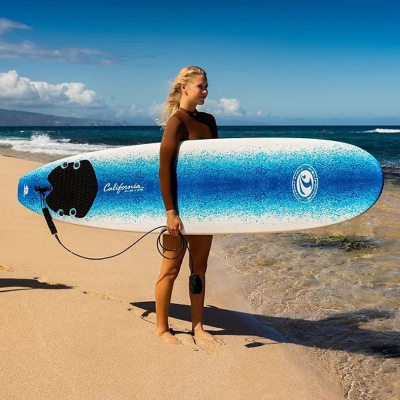 CBC 8' "California 96" Foam Surfboard Soft Top lifestyle