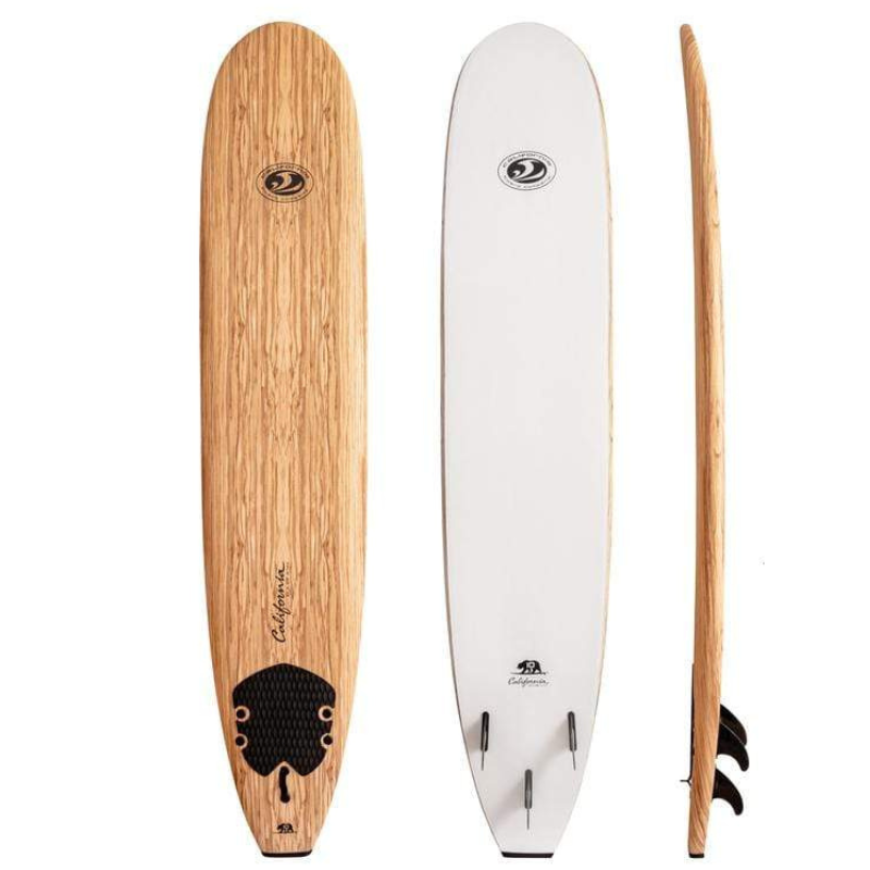 CBC 9' "California 108" Wood Graphic Foam Surfboard Soft Top
