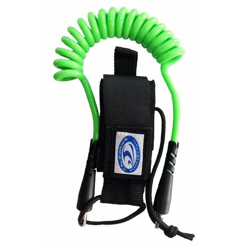 CBC PU Coil Bodyboard Leash - Green