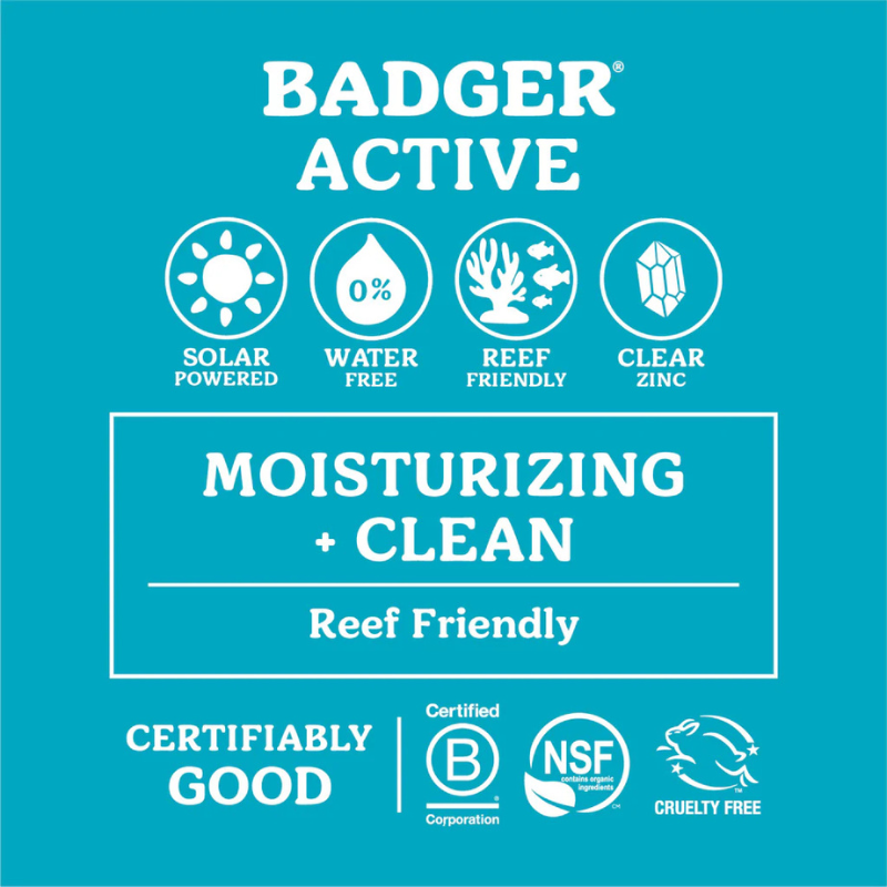 features of Badger 2.9 oz SPF30 Active Mineral Sunscreen Cream
