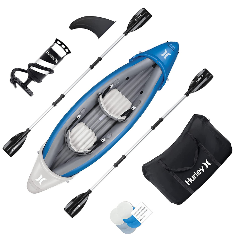 Hurley 10’2” Surf Tandem 2-Person Inflatable Kayak inclusions