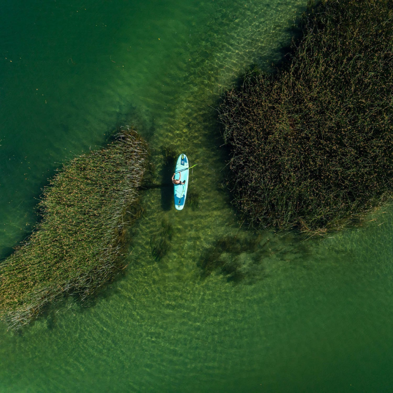 overhead view of a 11’6”Jobe Aero Loa  Inflatable Paddle Board iSUP