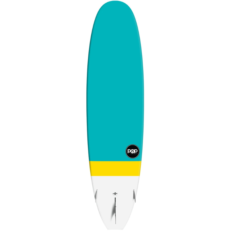 POP Board Co 10'6" Classico Stand Up Paddle Board SUP - Turquoise/Yellow back