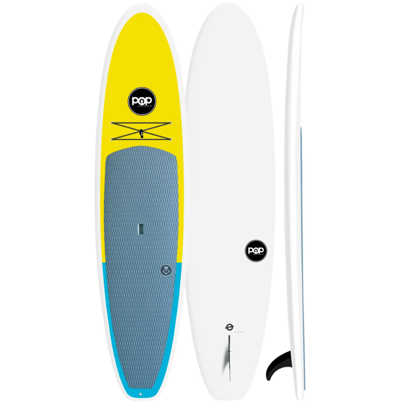 POP Board Co 11’6" Amigo Stand Up Paddle Board SUP - Yellow/Blue package