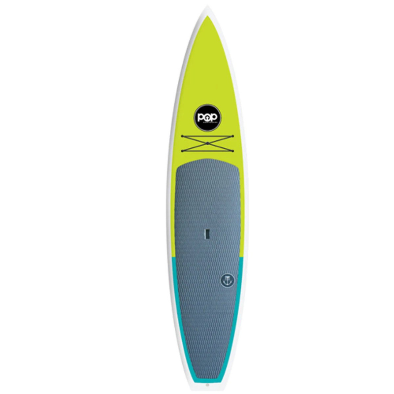 POP Board Co 11’6" Amigo Turbo Stand Up Paddle Board SUP -  Lime/Turquoise front