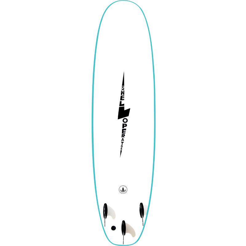 Surfboard Trading Co. 8’0" Swell Operator Foam Surfboard - Aqua back