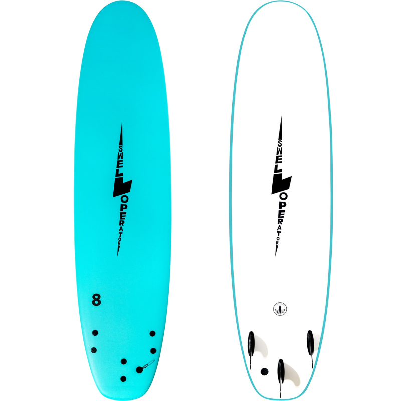 Surfboard Trading Co. 8’0" Swell Operator Foam Surfboard - Aqua
