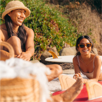 Thumbnail for two people after using Badger 0.65 oz SPF35 Active Mineral Sunscreen Face Stick