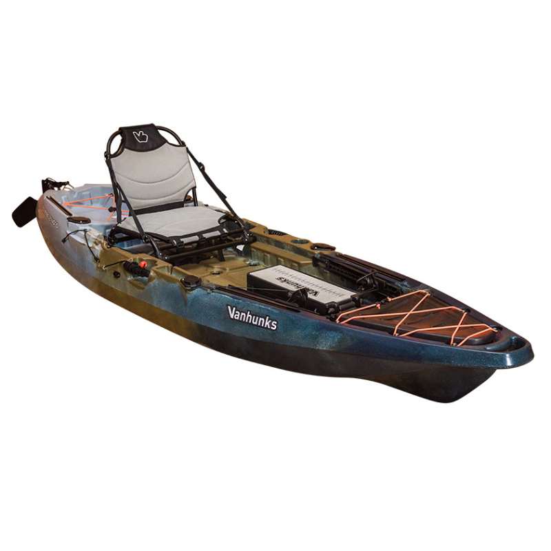 Vanhunks 10’ Zambezi Fishing Kayak with Storage Box, River Rock