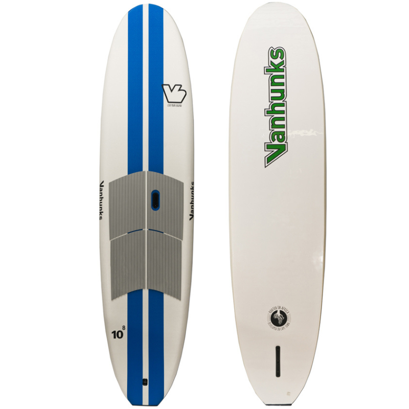 Vanhunks 10'8" XPE Soft Top Paddleboard SUP front back