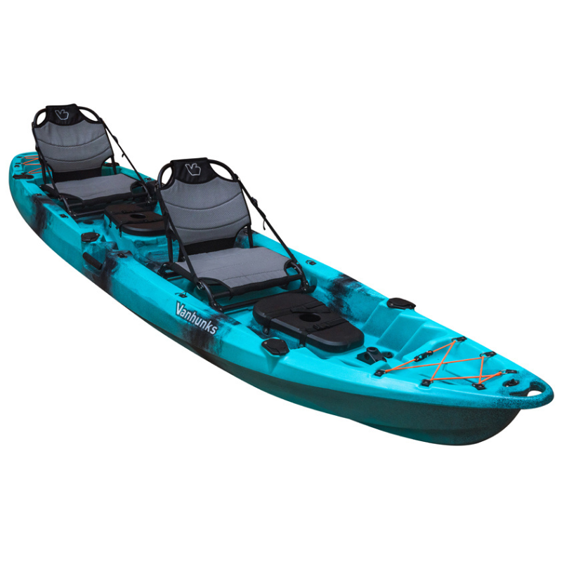 Vanhunks 12' BlueFin Tandem Fishing Kayak Good Wave