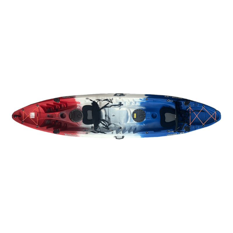 Vanhunks 12' Voyager Deluxe Tandem Fishing Kayak - Good Wave