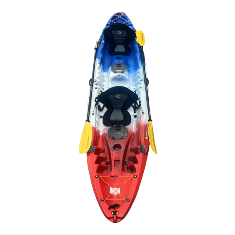 Vanhunks 12' Voyager Deluxe Tandem Fishing Kayak - Good Wave