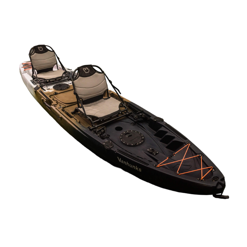Vanhunks 13' Orca Tandem or Solo Fishing Kayak - Good Wave