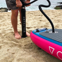 Thumbnail for Voltsurf 10' Class Act Stand Up Paddle Board Inflatable SUP - Pink Rail -Good Wave