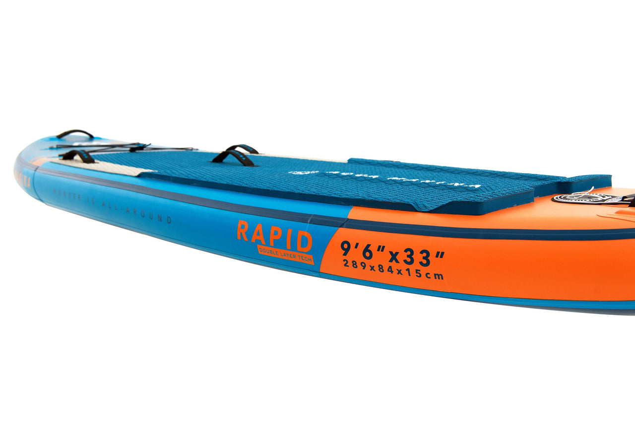 Aqua Marina 9\'6″ RAPID Paddle Wave Inflatable White SUP Water Board | Good 2022