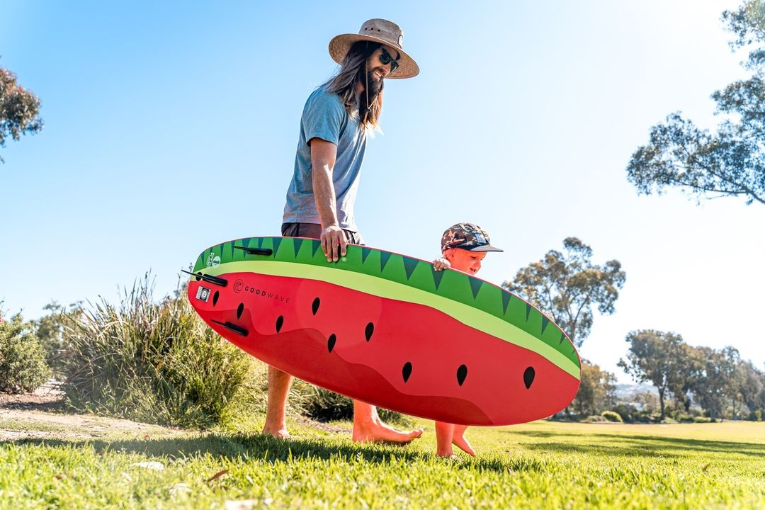 Good Wave Fruities Foam Surfboard - Watermelon 5'6" - Good Wave