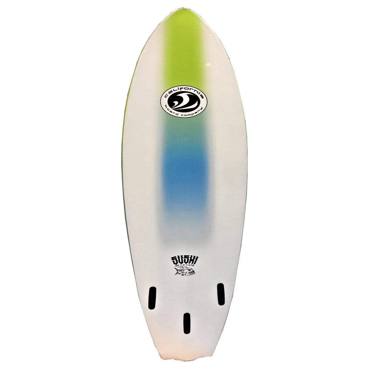 5'8" CBC Sushi Foam Surfboard slick bottom
