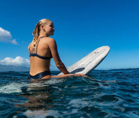 Thumbnail for 7' CBC Classic Wood Graphic Foam Surfboard surfing