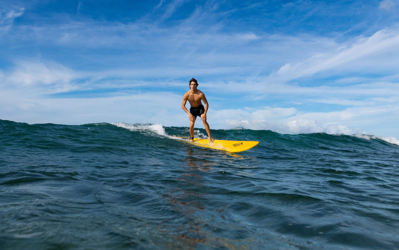 9' Scott Burke Baja Foam Surfboard surfing