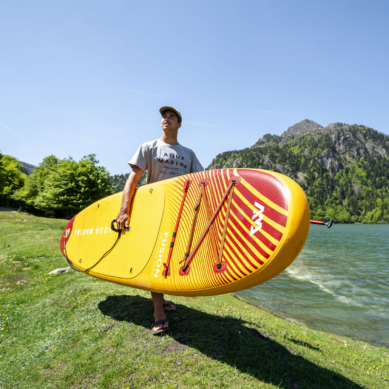 [Super beliebte Artikelnummer! ] Aqua Marina 10\'10” Fusion 2023 Board | Inflatable Paddle Good SUP Wave