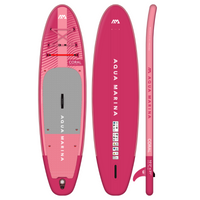 Thumbnail for Aqua Marina 10’2” Coral 2023 Inflatable Paddle Board All-Around Advanced Raspberry front side back view