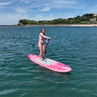 Thumbnail for Aqua Marina 10’2” Coral 2023 Inflatable Paddle Board All-Around Advanced Raspberry in action