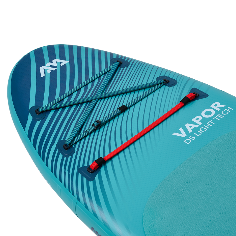 Aqua Marina 10’4” Vapor 2023 Inflatable Paddle Board SUP red strap bungee system