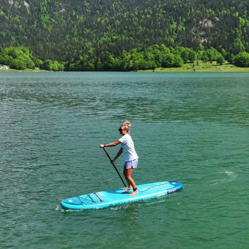 Aqua Marina 10’4” Vapor 2023 Inflatable Paddle Board SUP in water