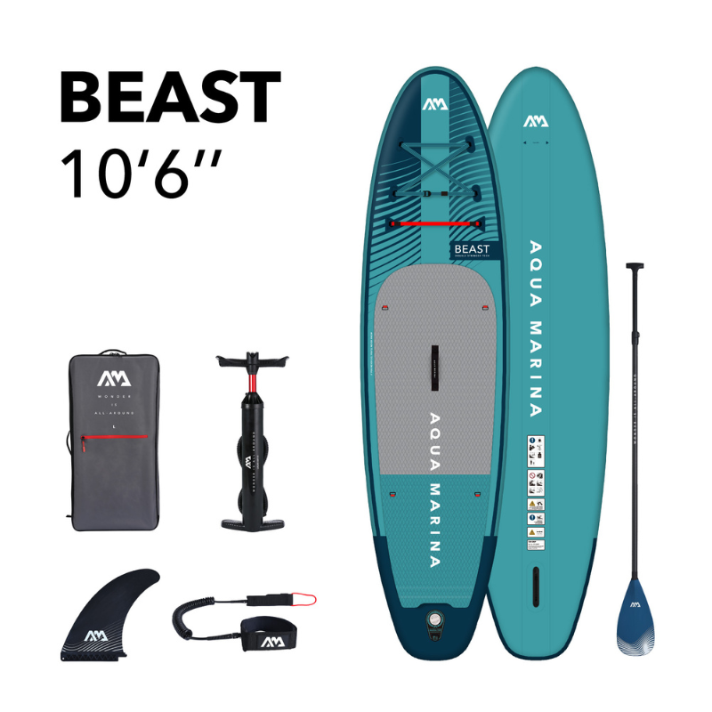 Aqua Marina 10\'6” Beast 2023 Inflatable Paddle Board All-Around Advanced SUP  | Good Wave