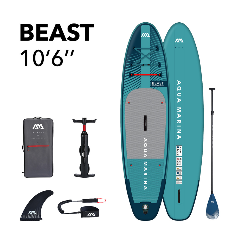 Aqua Marina 10’6” Beast 2023 Inflatable Paddle Board All-Around Advanced package