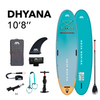 Thumbnail for Aqua Marina 10’8” Dhyana 2023 Fitness Inflatable SUP package