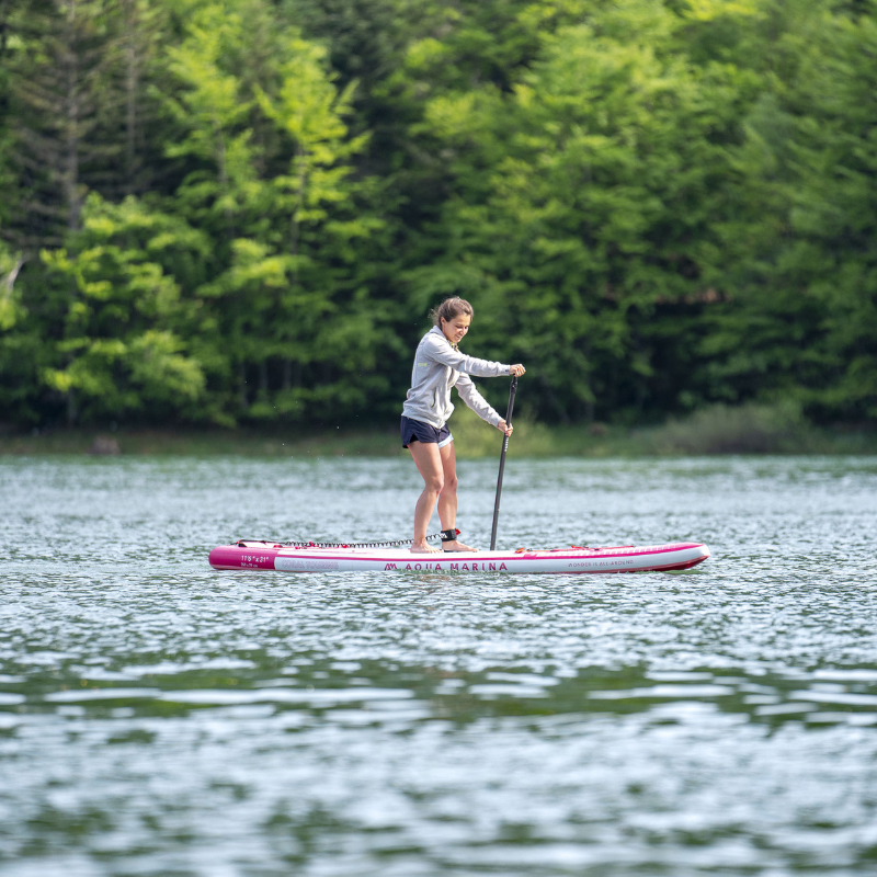 Aqua Marina 11’6” Coral 2023 Touring Inflatable Paddle Board Raspberry paddling
