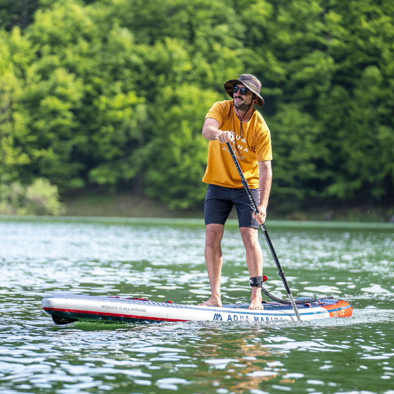 Aqua Marina 11'6" Hyper 2023 Touring Inflatable Paddle Board Navy paddling